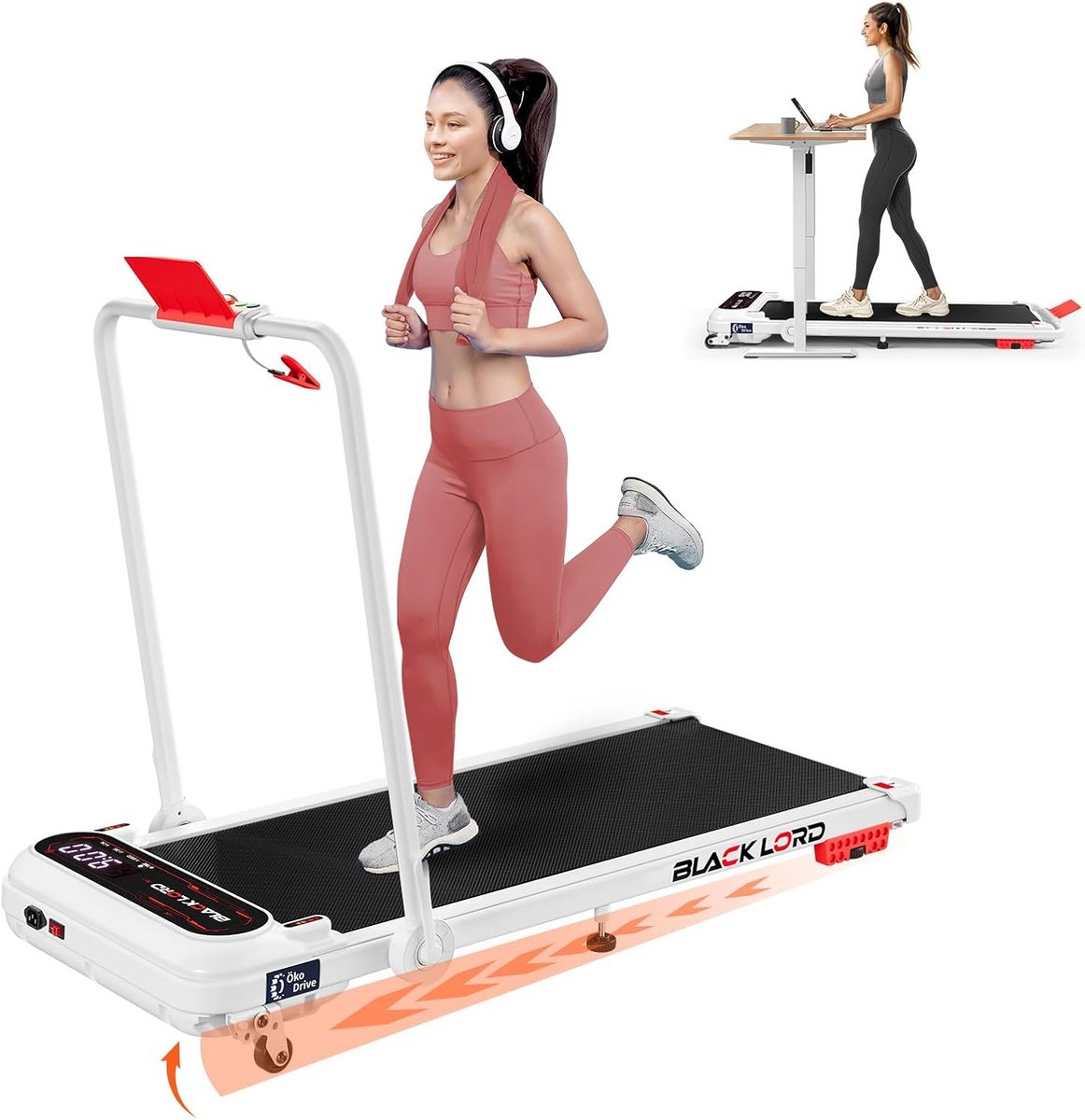 Loopband - Walking Pad - Thuis Trainen - Opvouwbaar Ontwerp - 114x58x104 cm - Wit