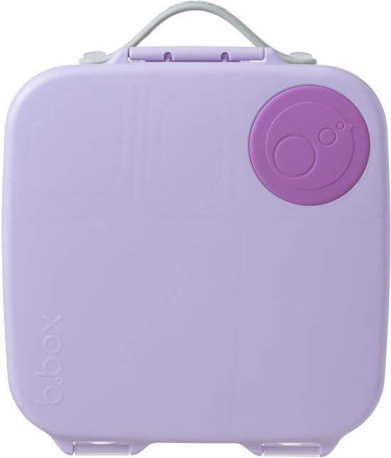 b.box Boîte à lunch | Grande boîte bento avec 4 compartiments (2 étanches), séparateur amovible, élément de refroidissement gel | Idéal pour École | A partir de 3+ | Contenance 2 L