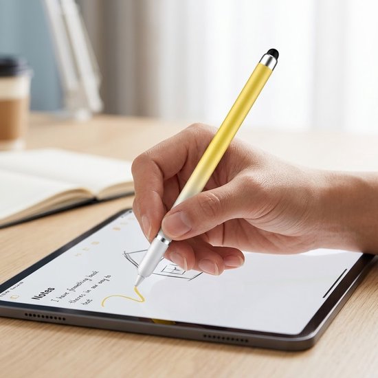 Roze groen geel touchscreen pen stylus pen set 3 stuks dames heren met gradiënt kleur en rubber tip voor smartphone en tablet — afbeelding 4