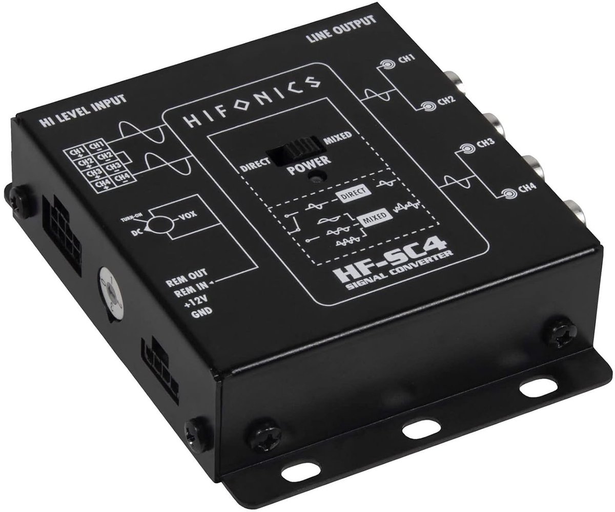 Signaal Converter - High Low Converter - Audio Installatie - 4 Kanaals Zoemerfunctie