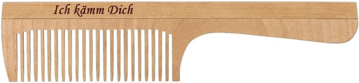 Houten Kam - Kapperskam Stylingkam - Haarverzorging Dagelijks - Natuurlijk Beukenhout Antistatisch - 19 cm