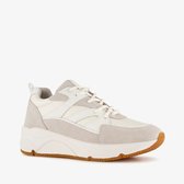 Hush Puppies leren dames sneakers wit beige - Maat 37 - Uitneembare zool