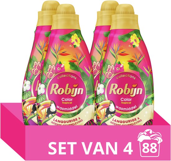 Robijn Klein & Krachtig Collections Vloeibaar Wasmiddel - Tropical - 4 x 22 wasbeurten