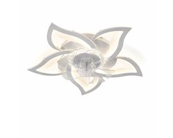 Plafondventilator met verlichting - Plafondlamp - Ventilatoren - Plafondventilator afstandsbediening - Plafonniere slaapkamer - Wit