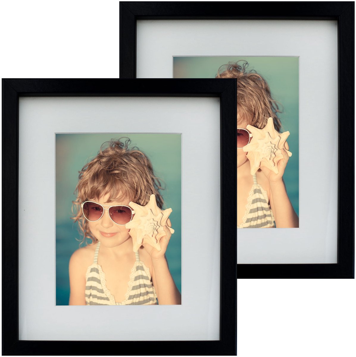 BD art Basic Serie - Fotolijsten Set - Zwart - 20x25 cm - Passe-partout 13x18 cm