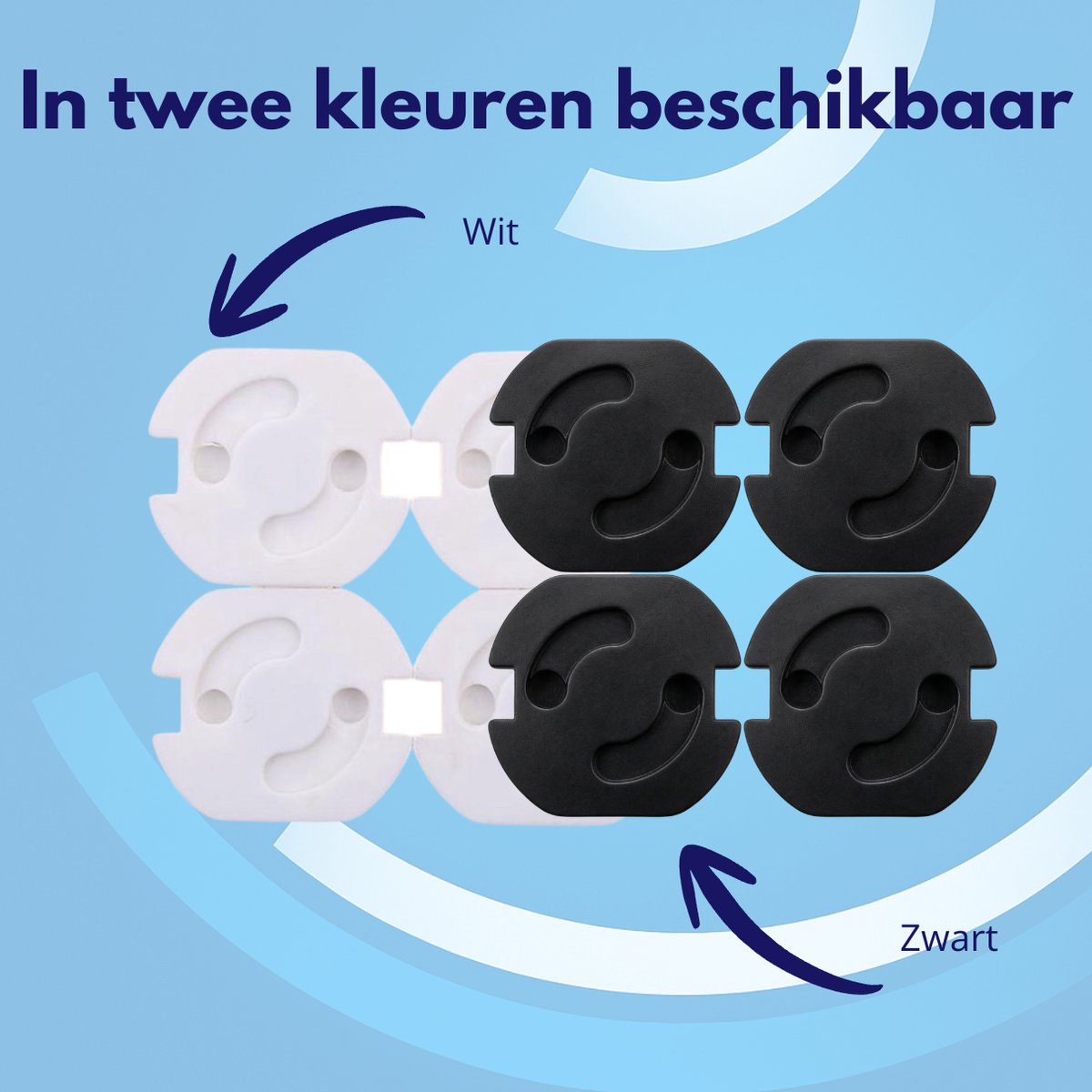 Knaak Stopcontact Beveiliging 4 Stuks - Zelfklevend - Bescherming - Kind - Baby - Veiligheid - Zwart – foto 6