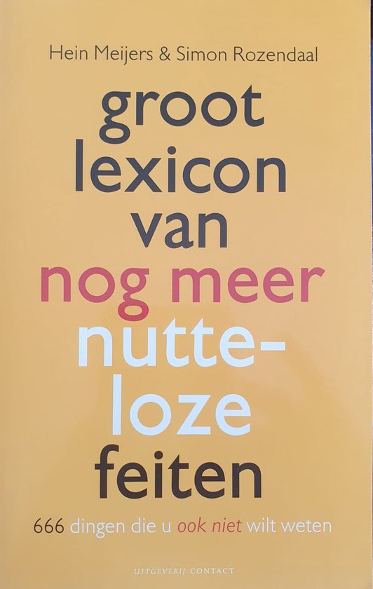 Groot Lexicon Van Nog Meer Nutteloze Fei - cover