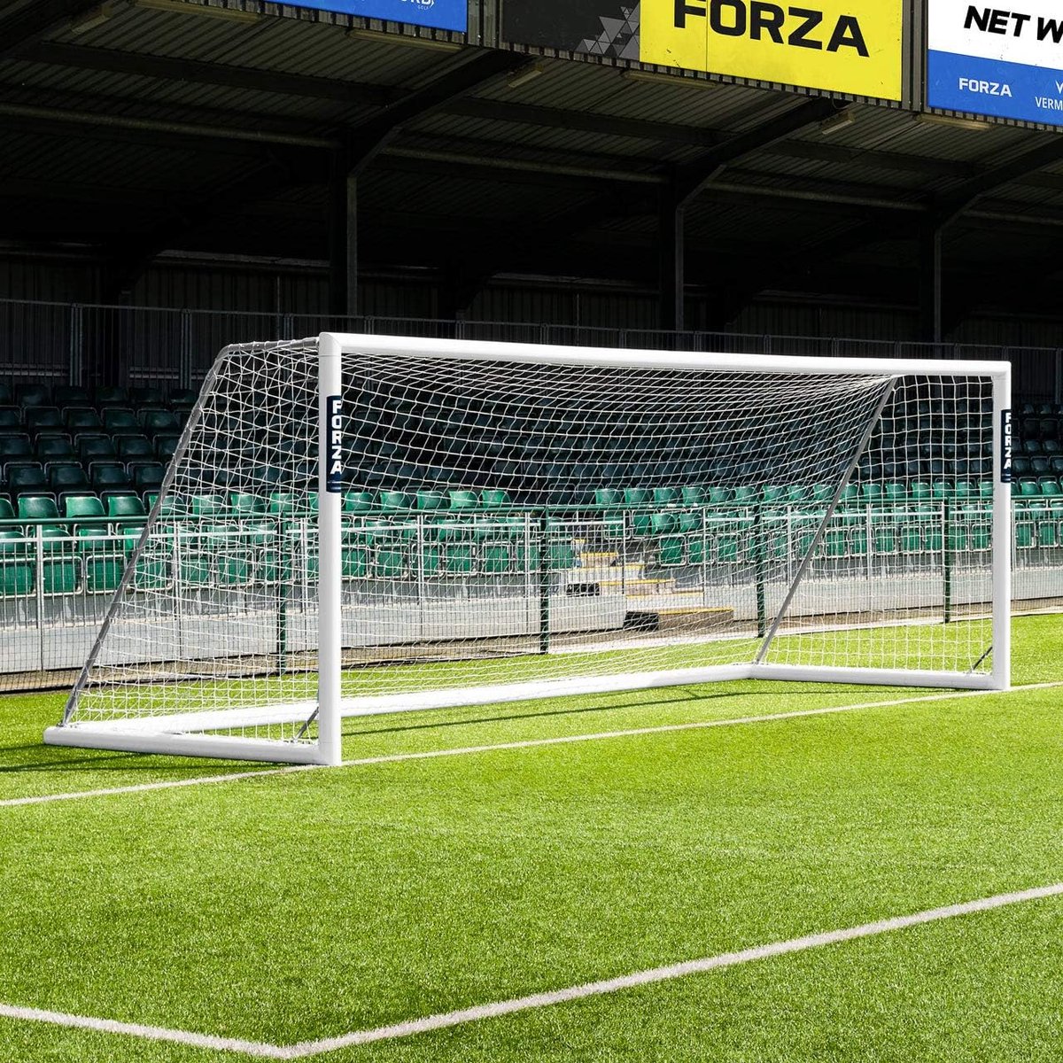 Voetbal Doel Net - Vervangend Net - Voetbal Training - Heavy Duty Materiaal - 21ft x 7ft - Wit