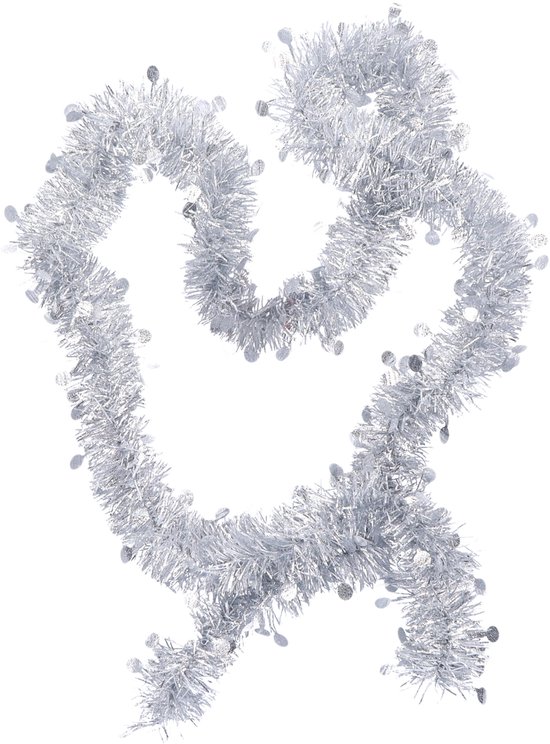 Kerstslinger - Folieslinger - Zilver - 8 cm x 2 m