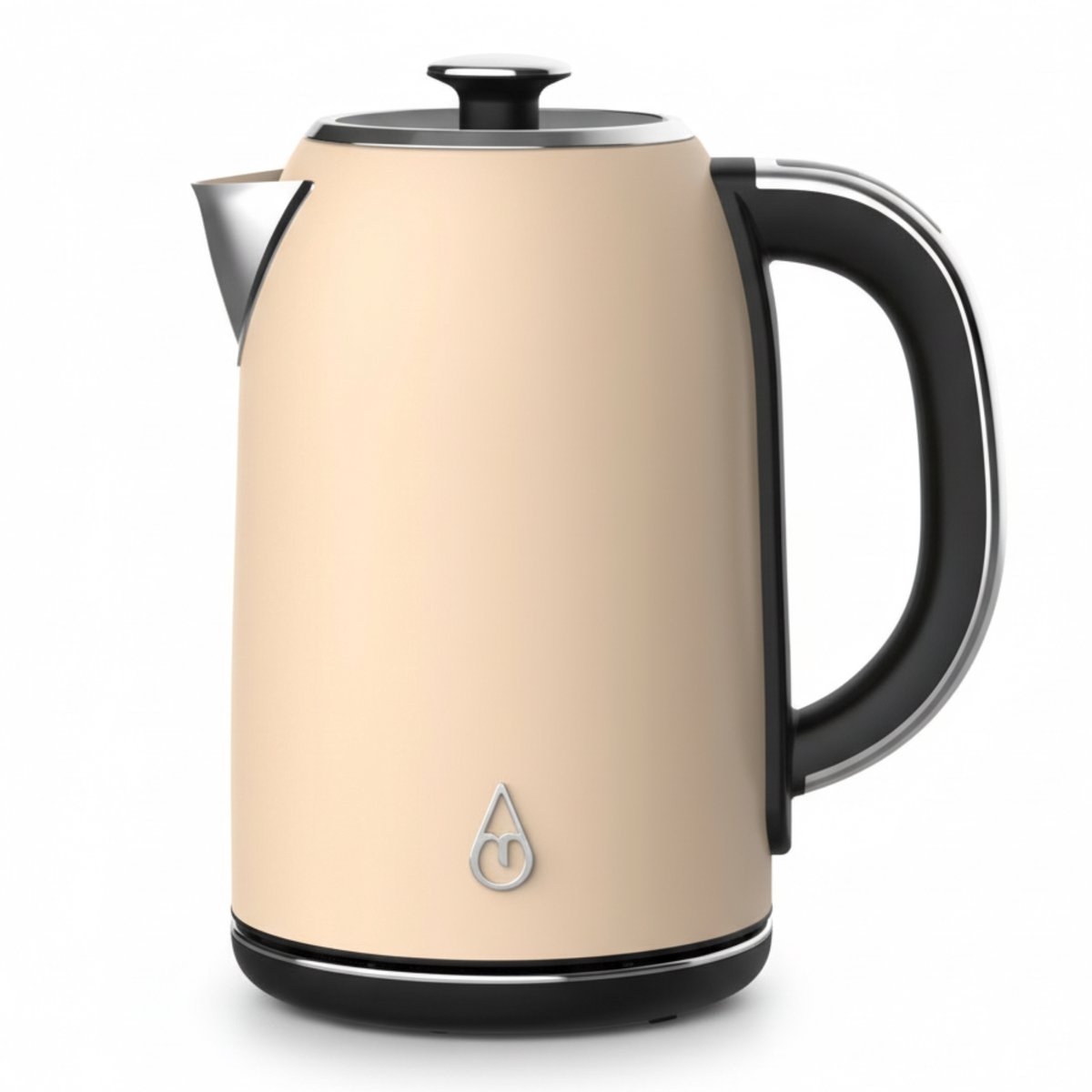 Motivai Waterkoker met Warmhoudfunctie & Temperatuurregeling – 1.7L – 2200W – BPA-vrij & PHAS-vrij RVS – Retro – Matte Beige — afbeelding 1