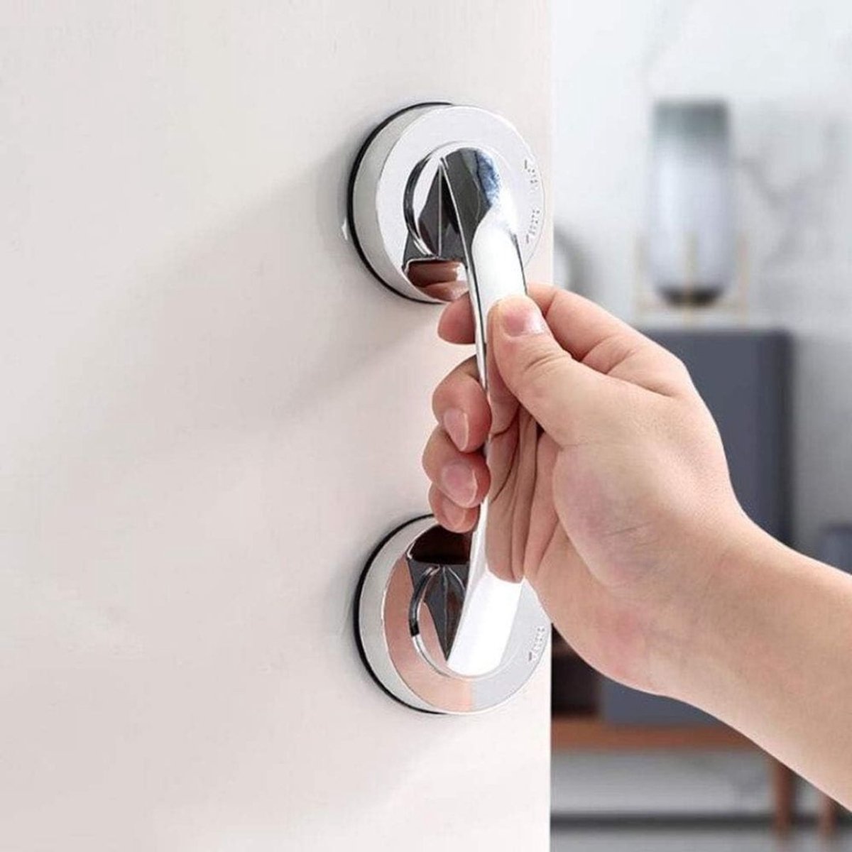 CLVP® Wandbeugel Badkamer – Zuignap Handgreep – Veiligheidsgreep Douche – Secure