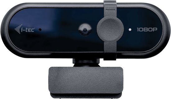 i-tec - Solomon 100 - Webcam - Full HD - Vaste Focus - 1 microfoon - Privacyafdekking - Auto beeldverbetering - Laptop & PC - Plug & Play