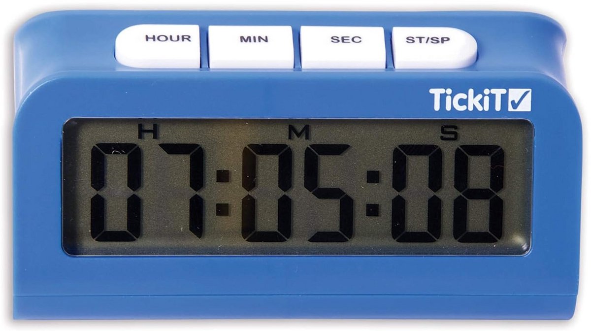 Digitale Timer - Stopwatch Klok - Tijd Beheer - Telt tot 24 uur - 10 x 5 cm - Zwart