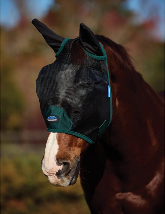 Weatherbeeta Vliegenmasker Weatherbeeta Comfitec Durable Mesh Met Oren Zwart-groen - PONY Weatherbeeta Vliegenmasker Weatherbeeta Comfitec Durable Mesh Met Oren Zwart-groen - PONY