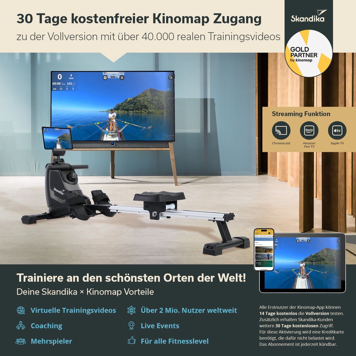 Skandika Venn Roeimachine Multifunctioneel Grijs - afbeelding 3