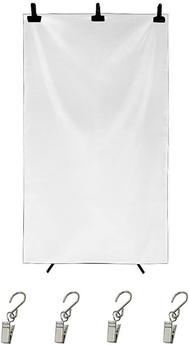 Fotografie Achtergrond - Mousseline Doek - Studio Portret - Naadloos Uniform - 150x100cm - Wit