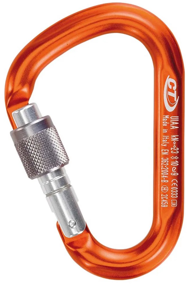 Climbing Technology Snappy Sg Geanodiseerd Karabijnhaak Oranje,Zilver