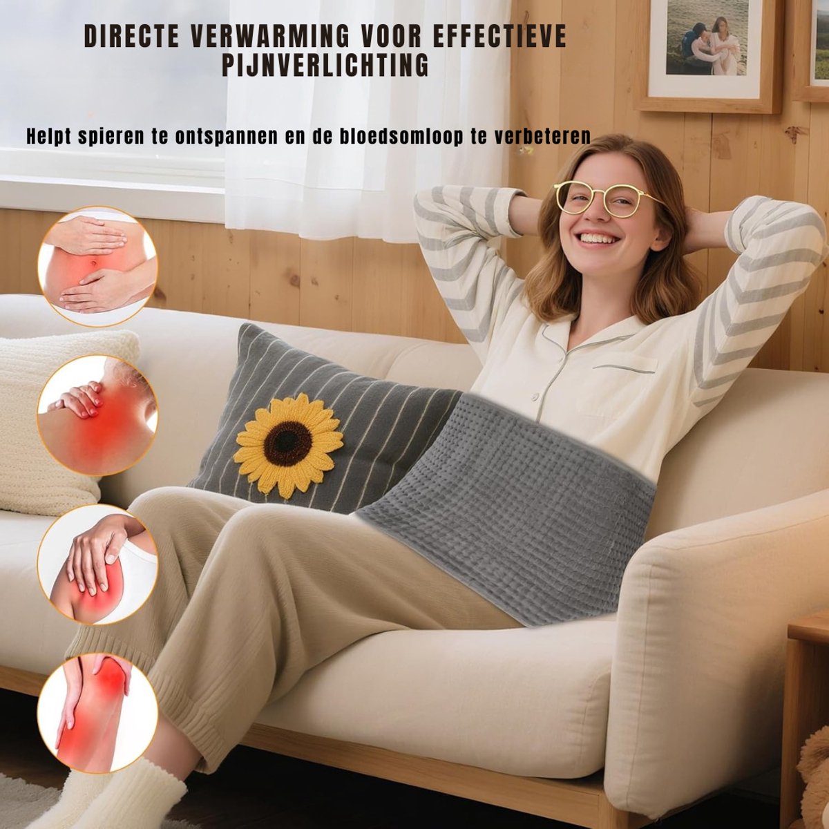 SVN Warmtekussen Elektrisch 9 Niveau's Donkergrijs 42x11x11cm - afbeelding 3