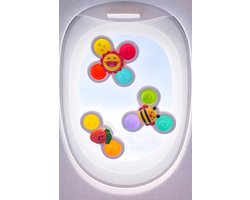 LuukyBB - 3 stuks Spinners Baby - Fidget Popit Toys Vliegtuig Spinner - Kinderstoel Onderweg Auto Reizen - Auto Raam - Kinderstoel Tafelblad Zuignap - Bad Speelgoed - Baby Peuter Kleuter Kind - Babyspeelgoed Spinner Bad Babyspeelgoed Speelgoed