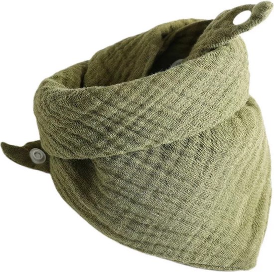 Hydrofiele Bandana Slabbetjes Baby - 7 Stuks - Kwijlslabbers 100% Katoen - Verstelbaar - Zacht & Sneldrogend - Blauw Groen Set van Merkloos — afbeelding 4