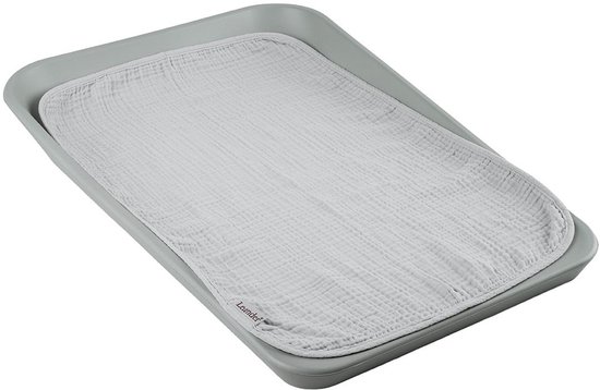 Leander Hydrofiele Doeken Organic Muslin - 2 Stuks - Pearl Grey / Sage Green van Leander — afbeelding 2