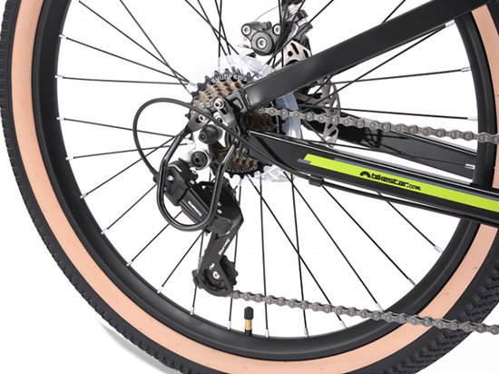 Bikestar MTB Sport 21speed 24inch zwart/geel van Bikestar — afbeelding 4