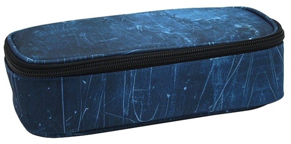 Etui - bakmodel groot - 24x12cm - XL GB - Scratch - blauw