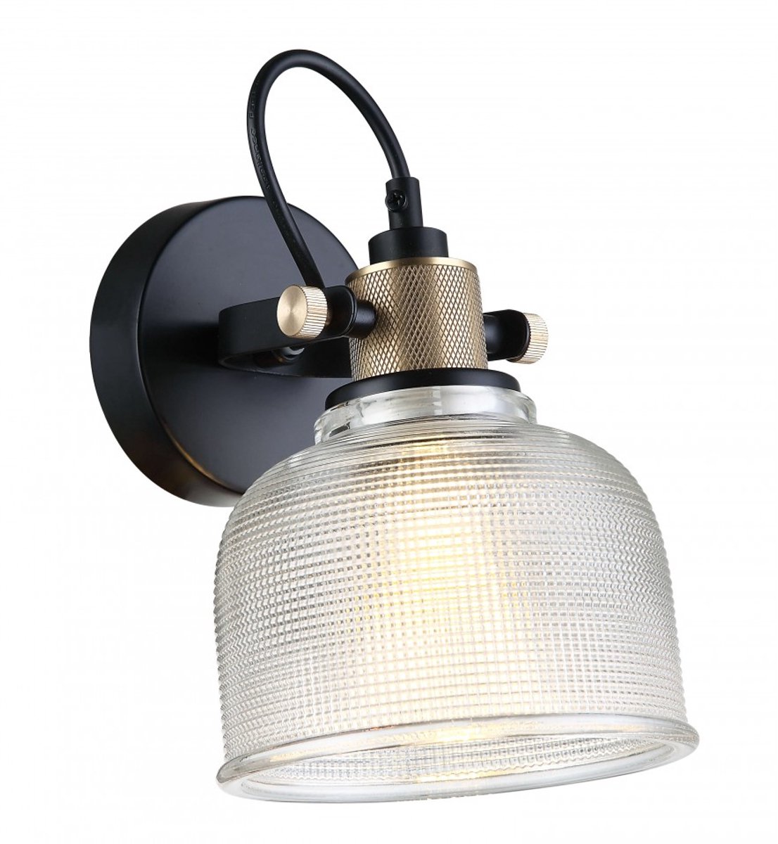Kosilum - Vela - Wandlamp - Doorzichtig - Metaal en glas