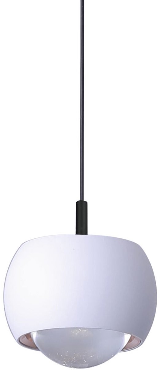 Kosilum - Finn - Hanglamp - Wit en zwart - Aluminium