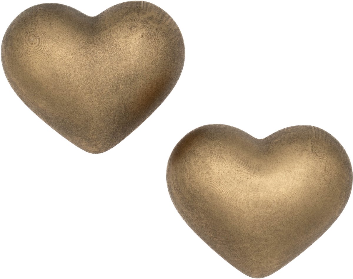 2 mini urntjes goud - 50 ml per hart