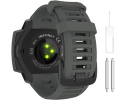 MoKo Band compatibel met Garmin Instinct/Instinct Solar/Tactical/Instinct 2 GPS-smartwatch, 22 mm zachte siliconen sportvervangende horlogeband, polsband, grafiet