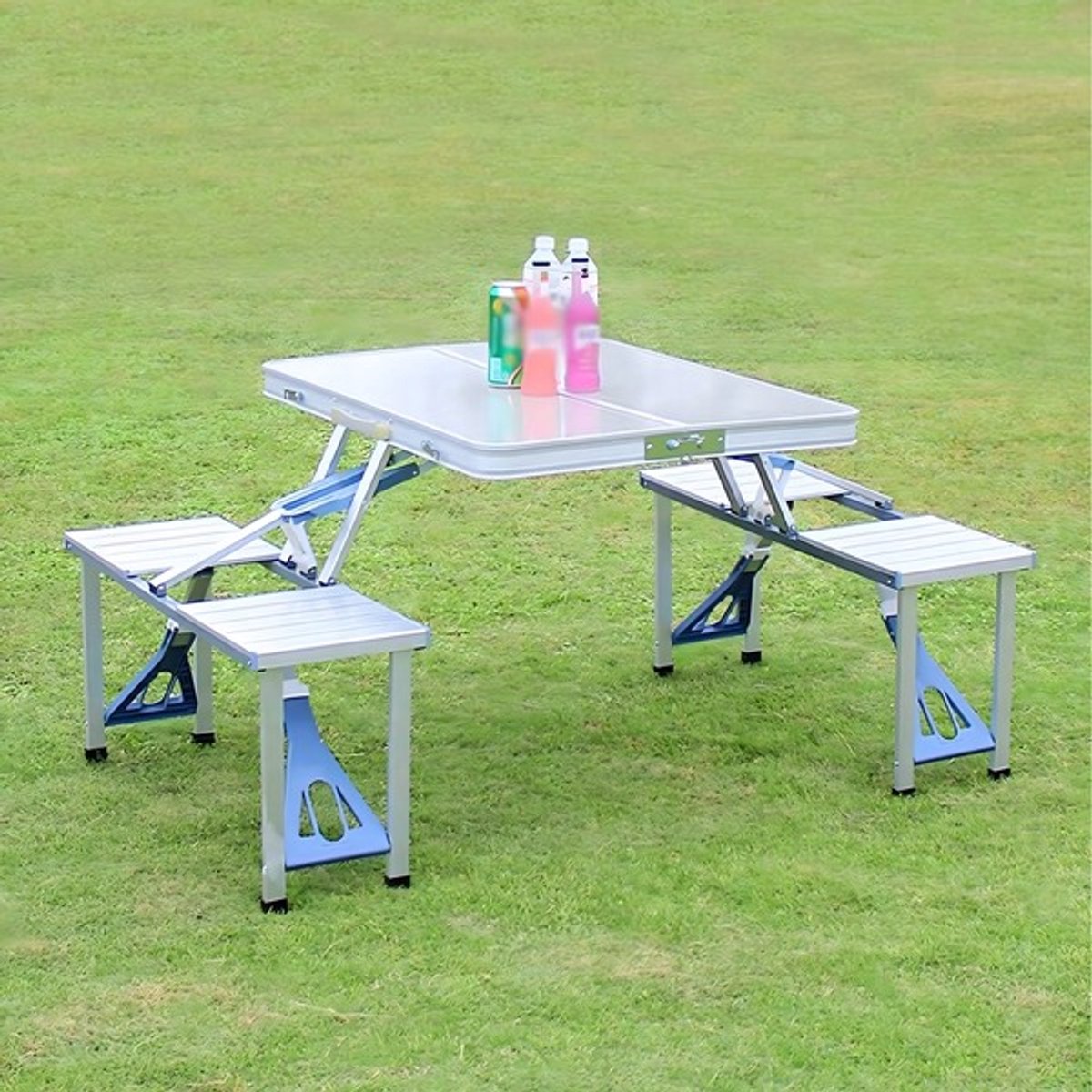 ADGO- Inklapbare Campingtafel Aluminium – Lichtgewicht Opvouwbare Tafel – Compact met Handgreep – Camping, Tuin, Balkon & Picknick – 85x67x67 cm