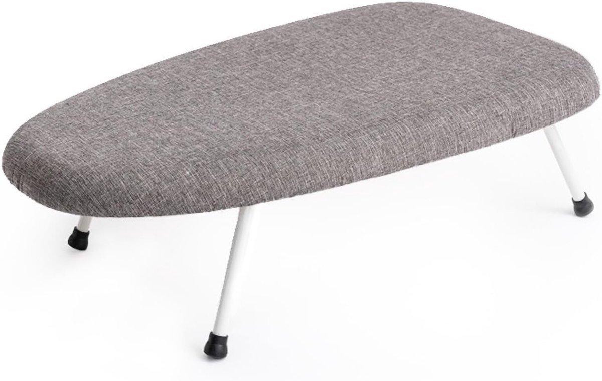Tafel strijkplank - Strijkplank voor tafel - Kreukvrij strijken - Inklapbare poten - 60 x 37 x 17 cm - Grijs