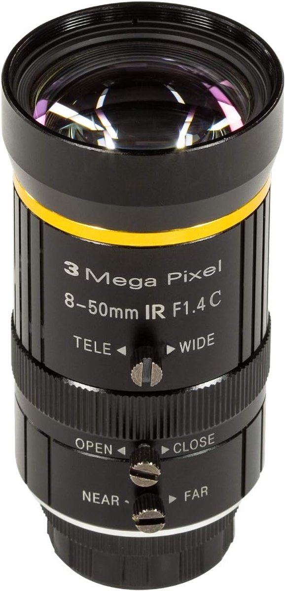 Zoom Lens - Varifocale Lens C-Mount - Camera Beeldvastlegging - 8-50mm Variabele Zoom - 6.83 x 4 cm