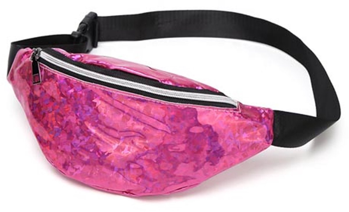 Heuptas - Fanny Pack - Buideltasje - Heuptasje dames- Festival tasje - Glanzend - roze