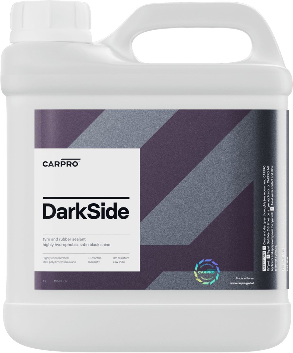 CarPro DarkSide Tyre & Rubber Sealant - 4000ml - voor autobanden - UV-bestendig