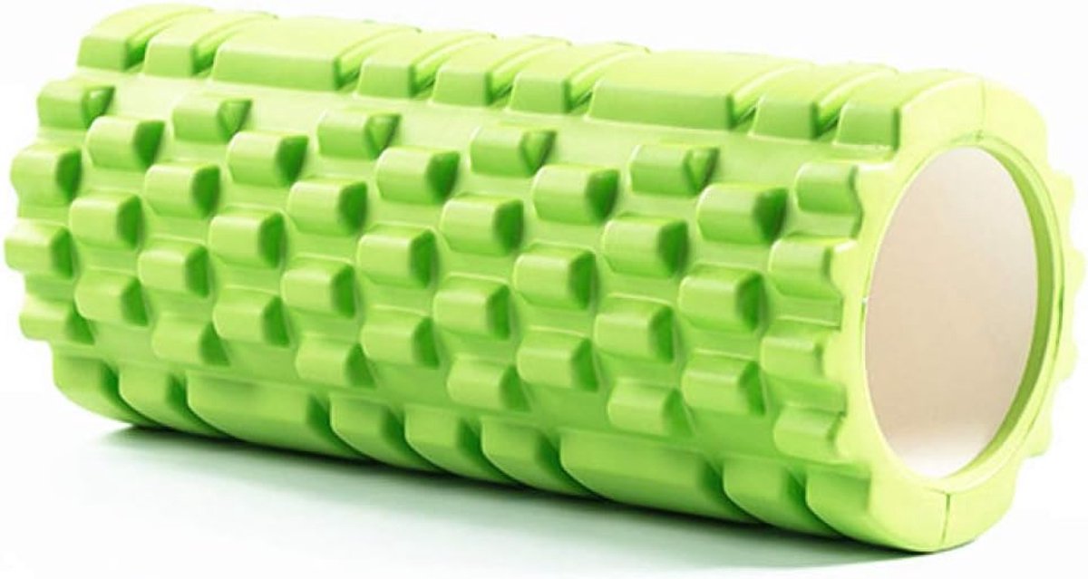 Fitness Rol - Massage Cilinder - Spierherstel Training - Milieuvriendelijk Materiaal - 30x10 cm - Groen