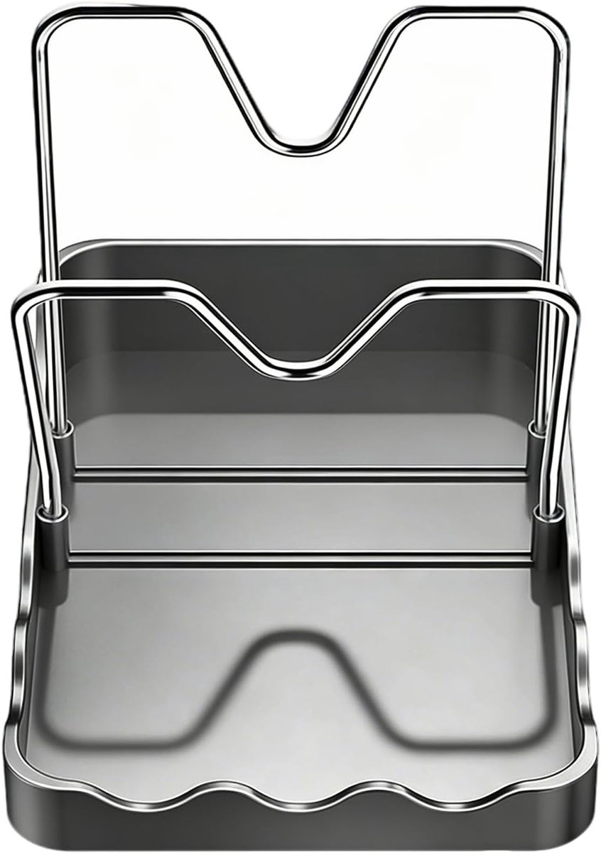Deksel Organizer - Lepelhouder - Keuken Opbergen - Verticale Standaard - 20x14x18 cm - Wit