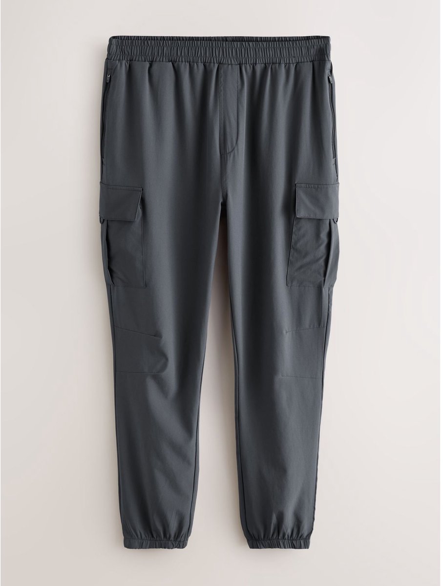 Next - Heren - Slim-fit geweven Active cargojoggingbroek - Grijs