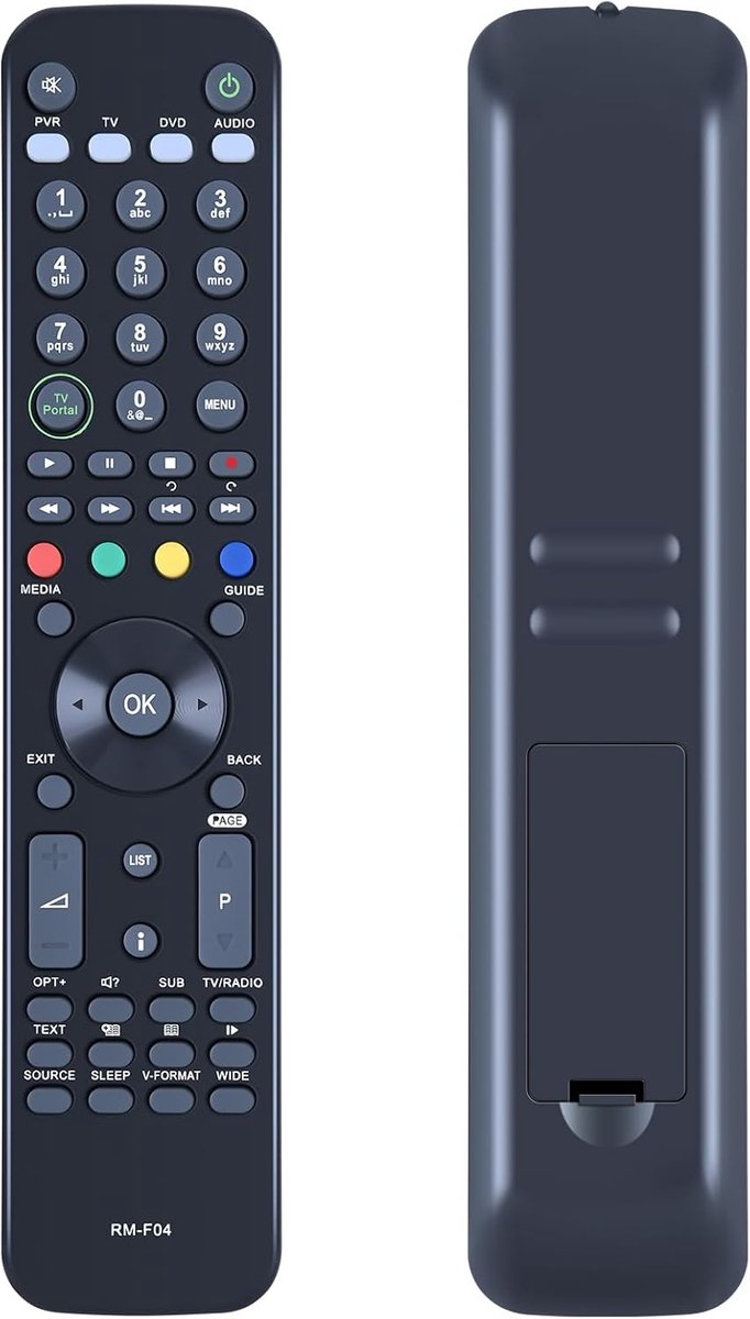 Afstandsbediening - Universele Controller - TV Bediening - Ergonomisch Ontwerp - 23.8 cm Lengte - Zwart