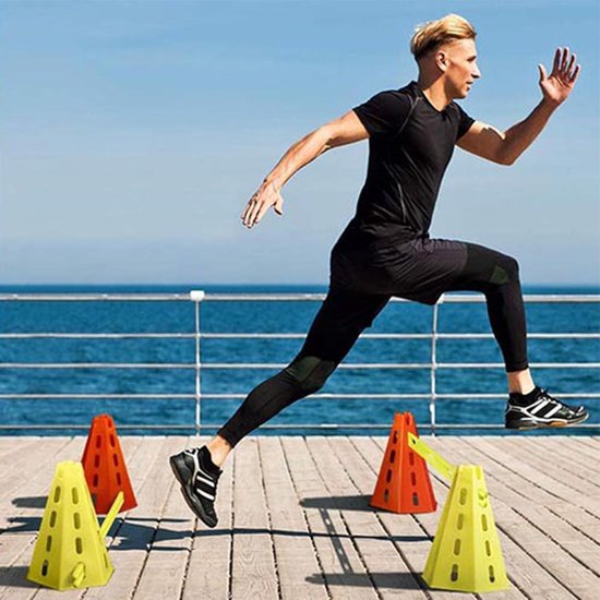 Voetbal Pylonen - Markeer Kegels - Sport Training - Met Gaten - Zie Beschrijving - Zeshoekig van Merkloos — afbeelding 4