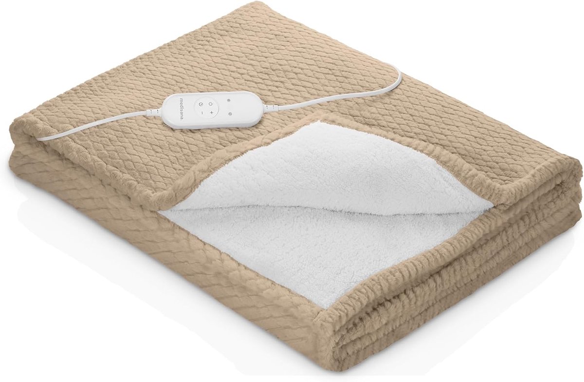 Elektrische Dekens - Verwarmde Deken - Ontspanning en Comfort - 9 Temperatuurstanden - Beige