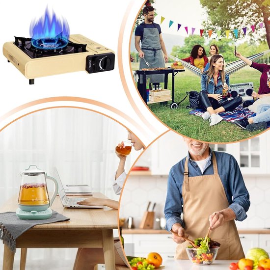 Draagbare Gasbrander - Kampeer Kooktoestel - Outdoor Koken - Winddichte Ontwerp - 34 x 29 x 12 cm — afbeelding 5