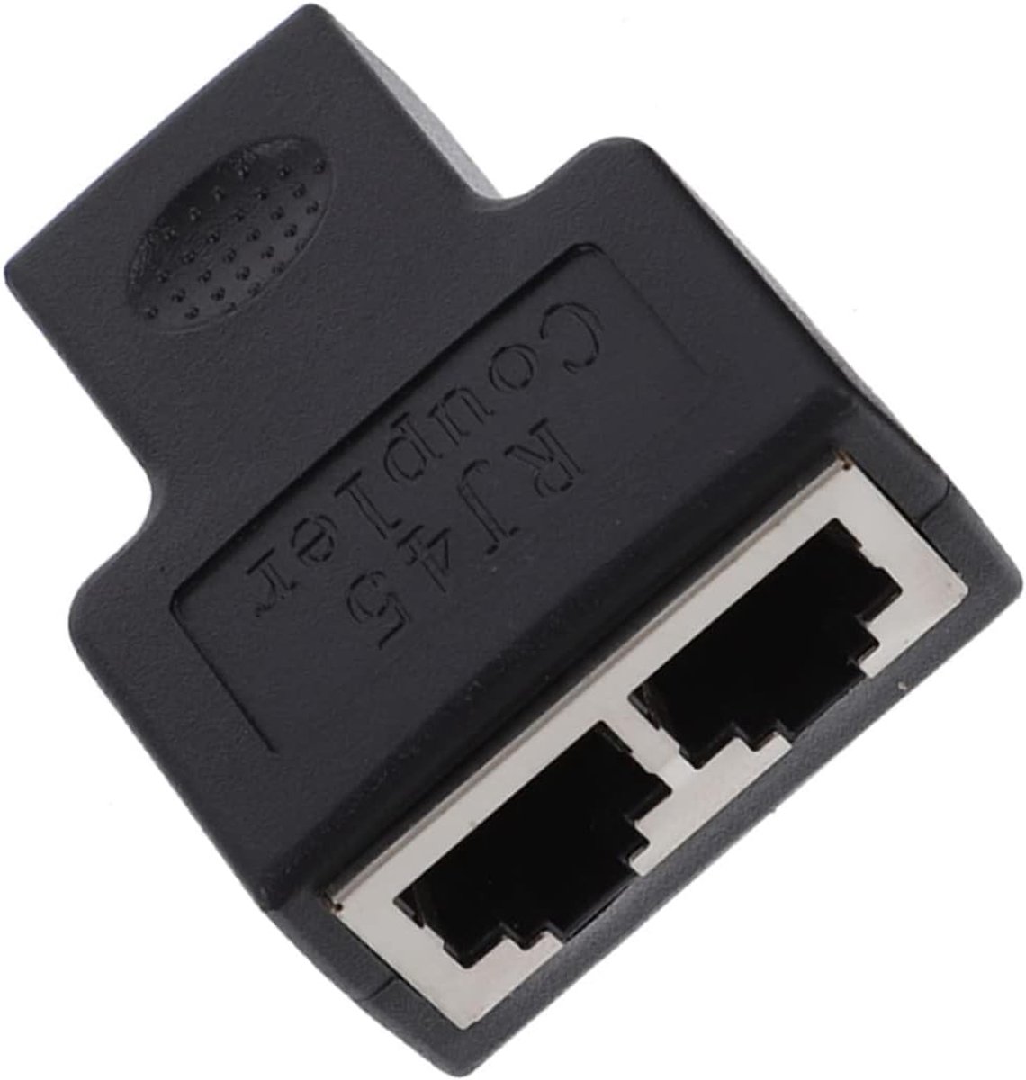 Ethernet Kabel Splitter - Netwerk Adapter - Twee Apparaten - 1 Naar 2 Poort - 4.2 x 3.5 cm - Zwart