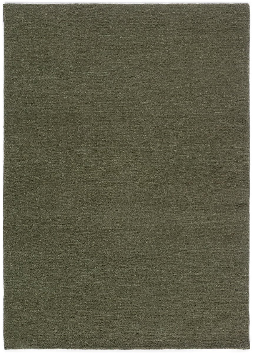 Lino Sera Wollen Vloerkleed Green 170x240cm - Groen Vlakgeweven Handgesponnen Wollen Tapijt voor woonkamer, eetkamer, slaapkamer - 2,5 kg/m² - Natuurlijk Luxe Tapijt