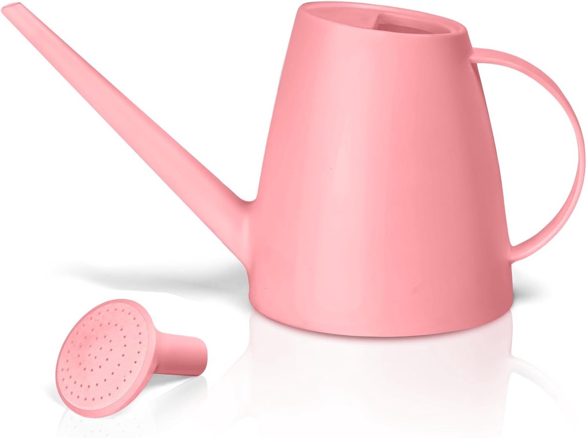 Gieter - Gieter voor Binnen - Plastic gieter - Lange Tuit Plastic Gieter voor Binnen en Buiten - Met Afneembare Spuitmond - Geschikt voor Potplanten en Tuinieren - 1.8 liter - Roze Kleur