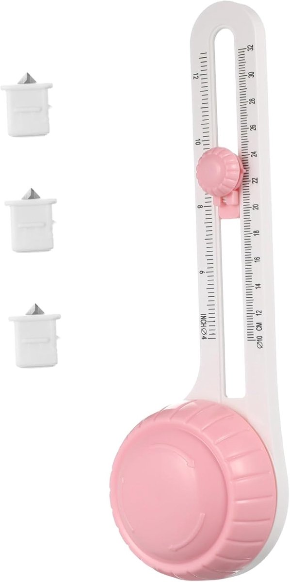 Cirkel Snijder - Papier Snijder Knutselsnijder - Scrapbooking Maken - Ingebouwde Opbergruimte - 22.3 cm - Multi