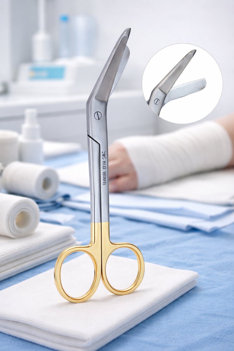 Belux Surgical Instruments/ Lister Verbandschaar 18 cm Recht – TC RVS A-Kwaliteit – Medische Schaar voor Verband en Gips – Autoclaveerbaar