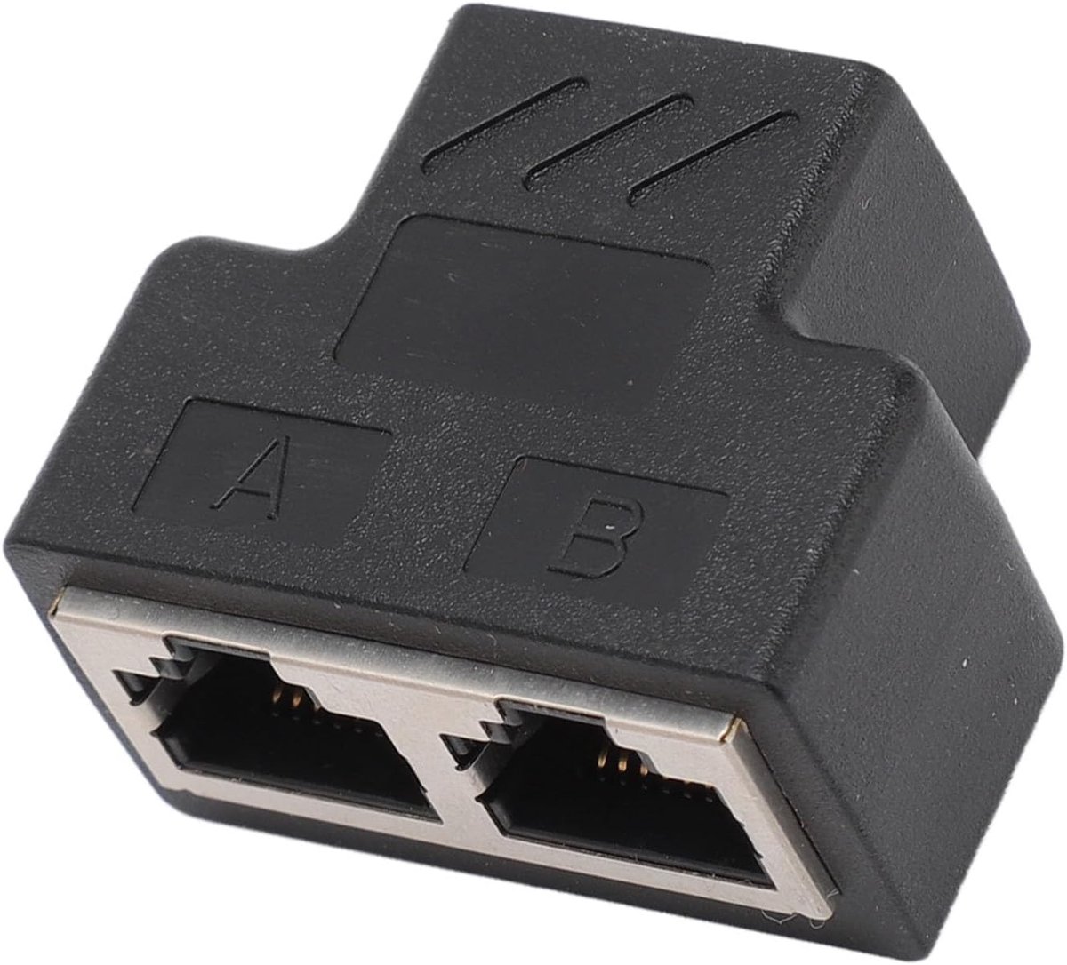 Netwerk Splitter - Ethernet Adapter - Internet Delen - Twee Apparaten Tegelijk - 100 Meter Bereik - Zwart