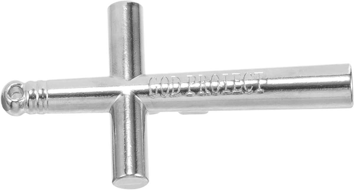Drumsleutel Kruis - Stemgereedschap - Drum Stemmen - Duurzaam Metaal - 7.5x4.1cm - Zilver
